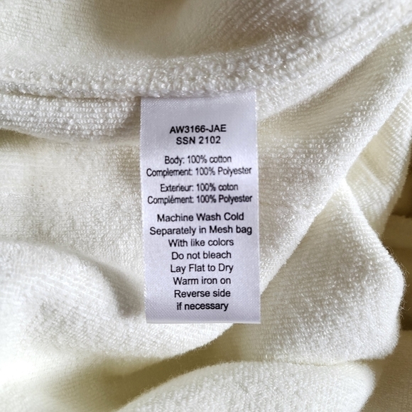 ATM Loop Cream Satin French Cotton Terry Pull-on Chalk Jogger Track Pants NWT - Picture 13 of 14